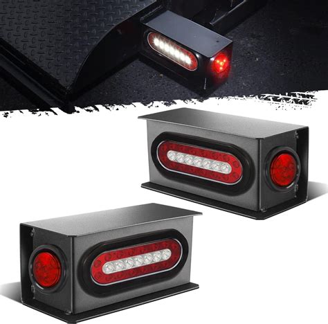 steel box trailer lights|rollback tail light boxes.